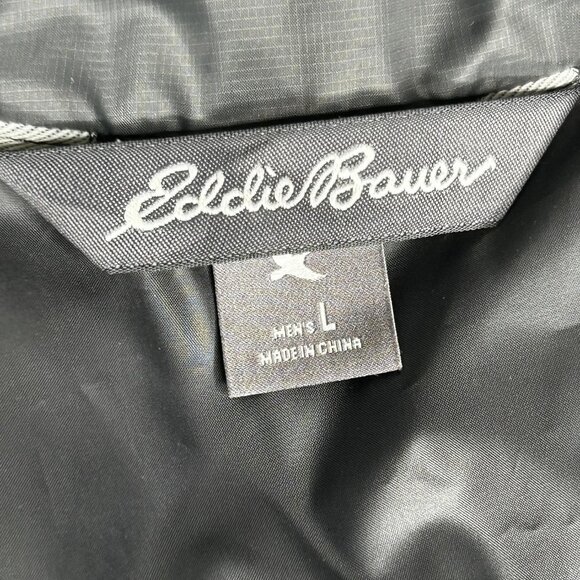 Eddie Bauer Vest Mens Large Blue Gray Down Puffer Quilted Insulated Zip Pockets - Picture 4 of 16